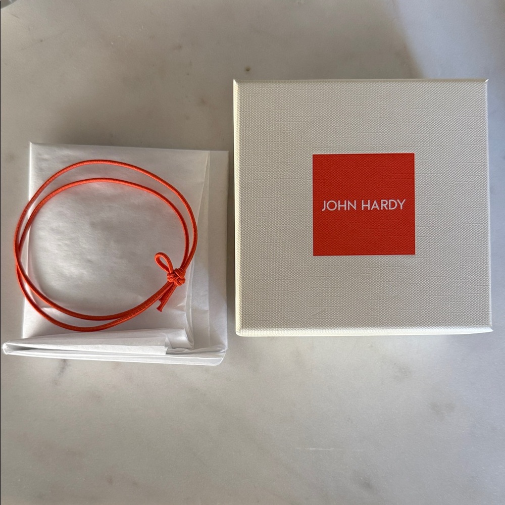 John Hardy Gift/Storage Box With Tissue Paper and Elastic Band